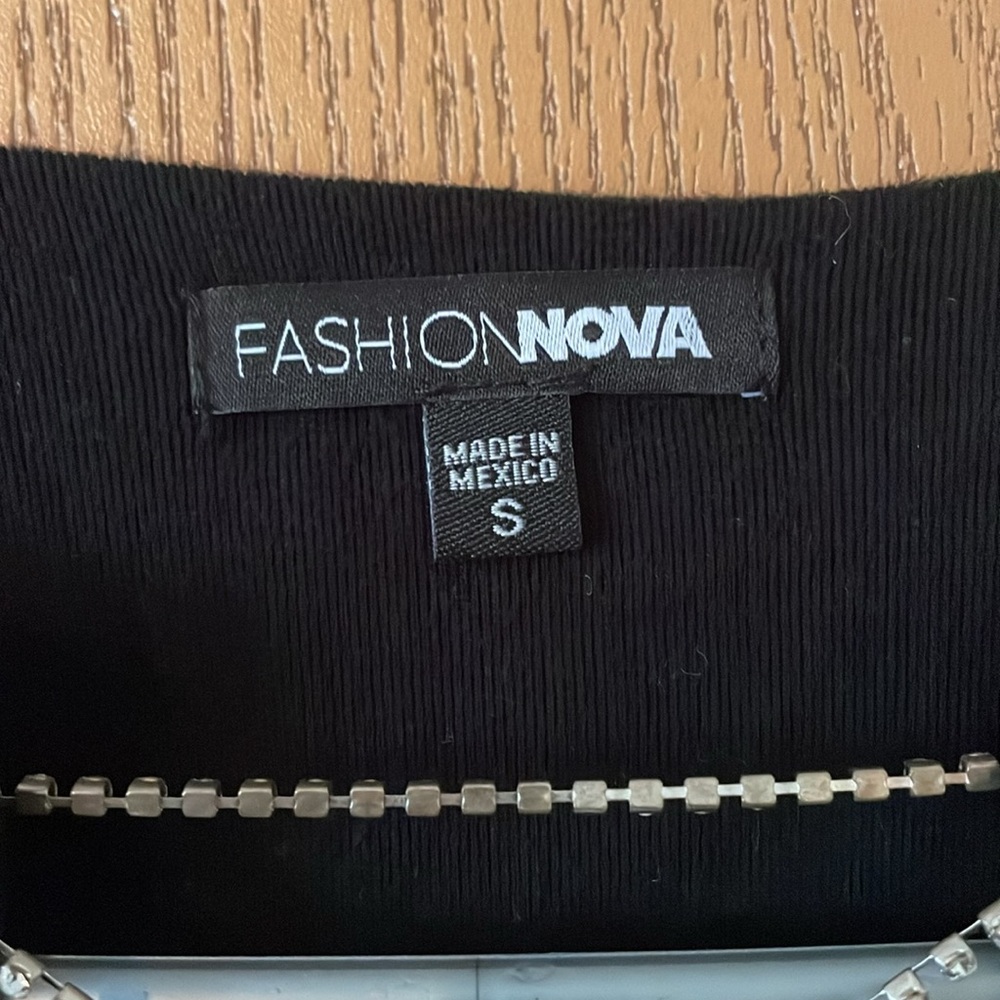 Fashion Nova Black Lace-Up Women's Top - Picture 2 of 3